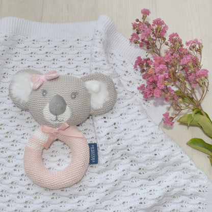 Chloe the Koala - Knitted Rattle